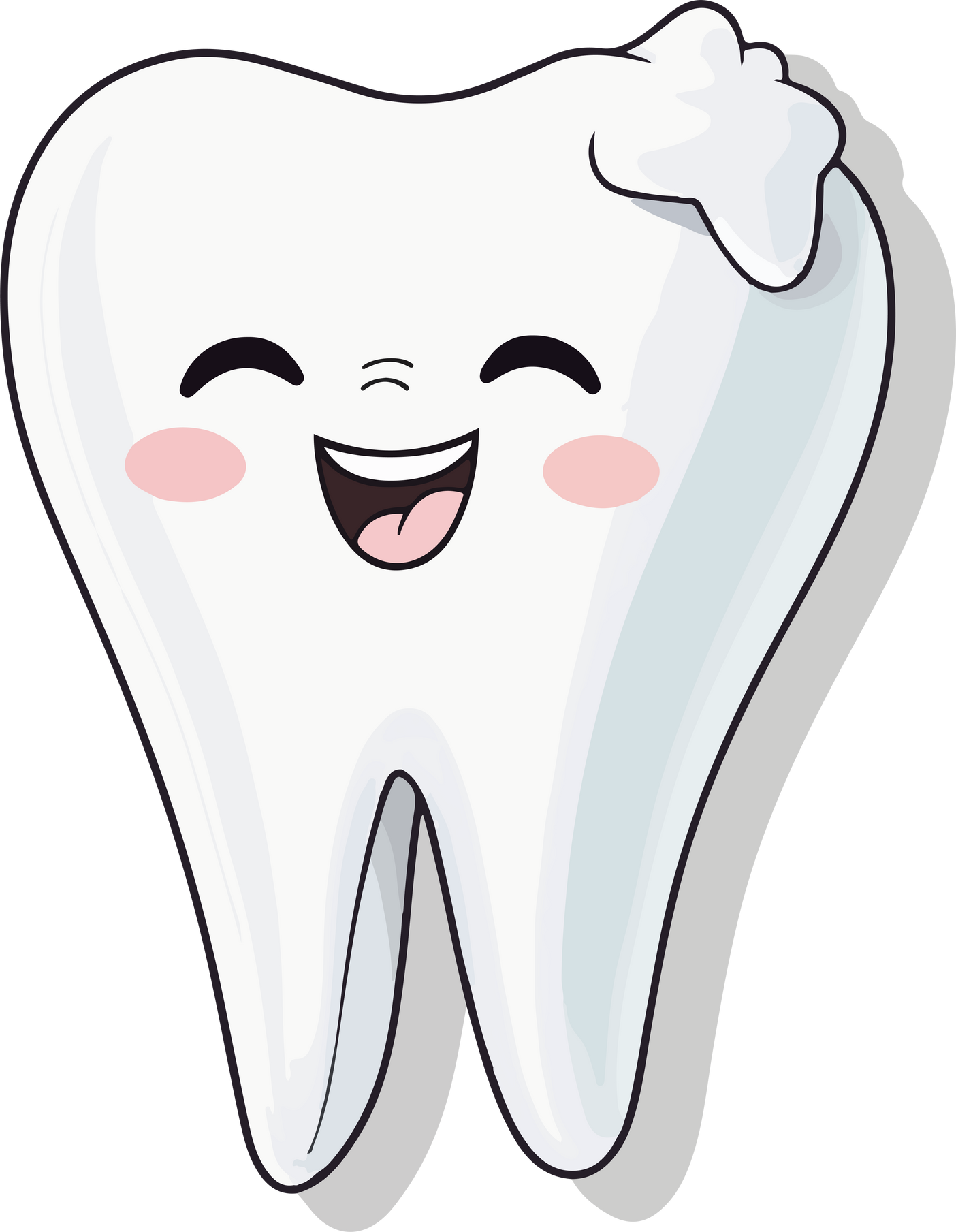 Healthy Tooth Character Illustration